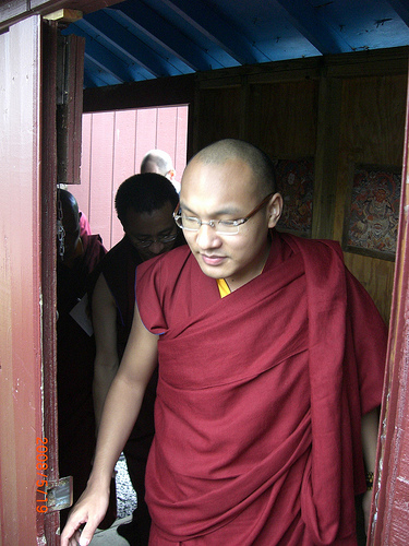 6.3.5-KTC-Karmapa-coming-out of the retreat house